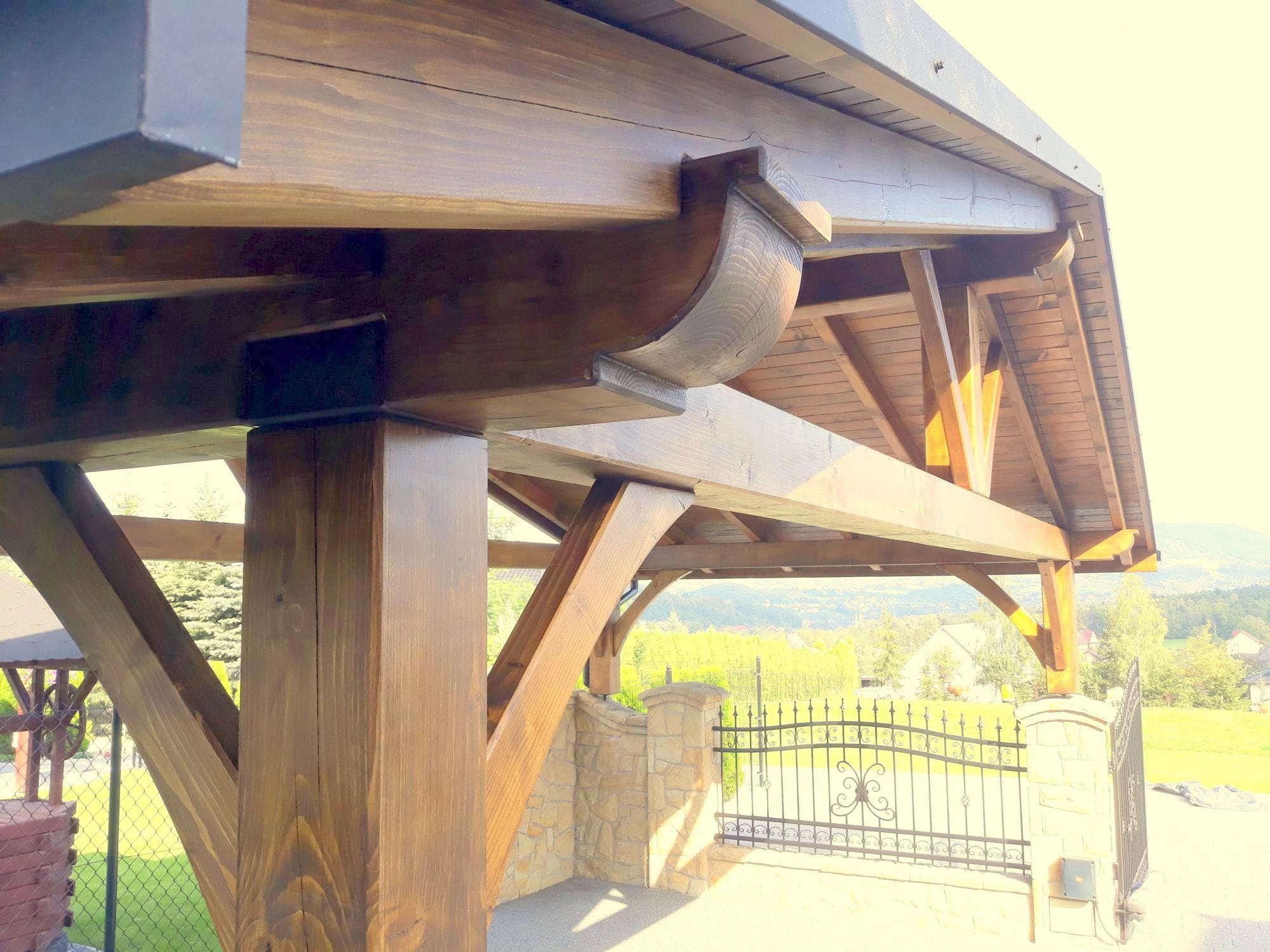 4x7 m-es fa kocsibeálló, kétállásos - Image 3