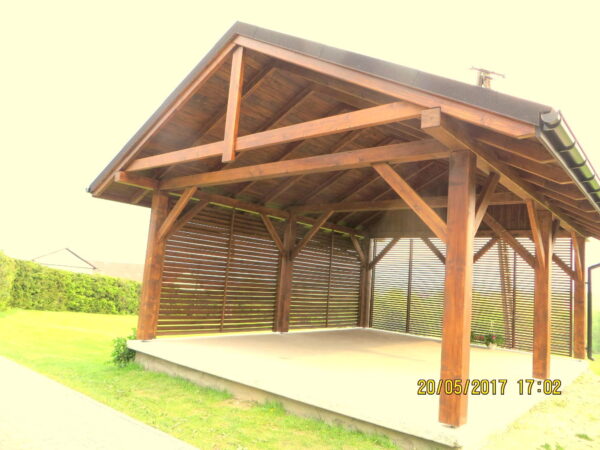 5x7 m-es fa kerti pavilon – rendezvényekhez