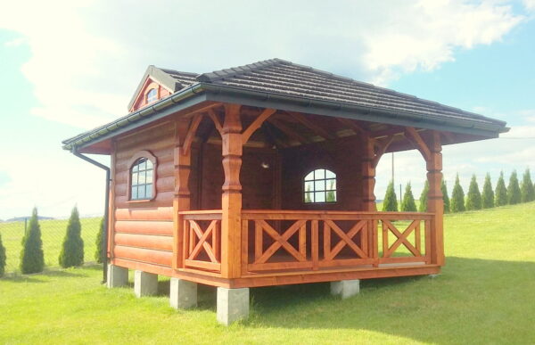 5x4 m-es fa kerti pavilon – modern és masszív kerti szerkezet